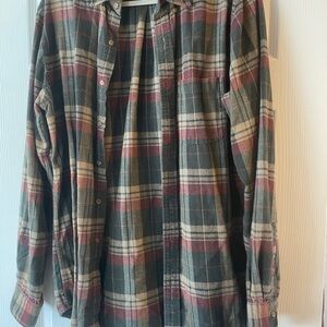 Lands' End Multicolor Plaid Shirt